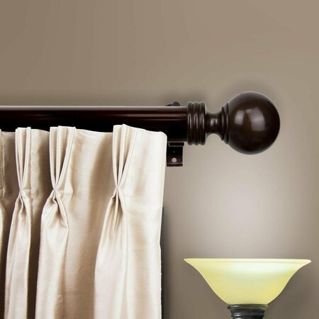 KD ENCIMERA 1.5 in. Serena Curtain Rod with 28 to 48 in. Extension, Cocoa KD3182924
